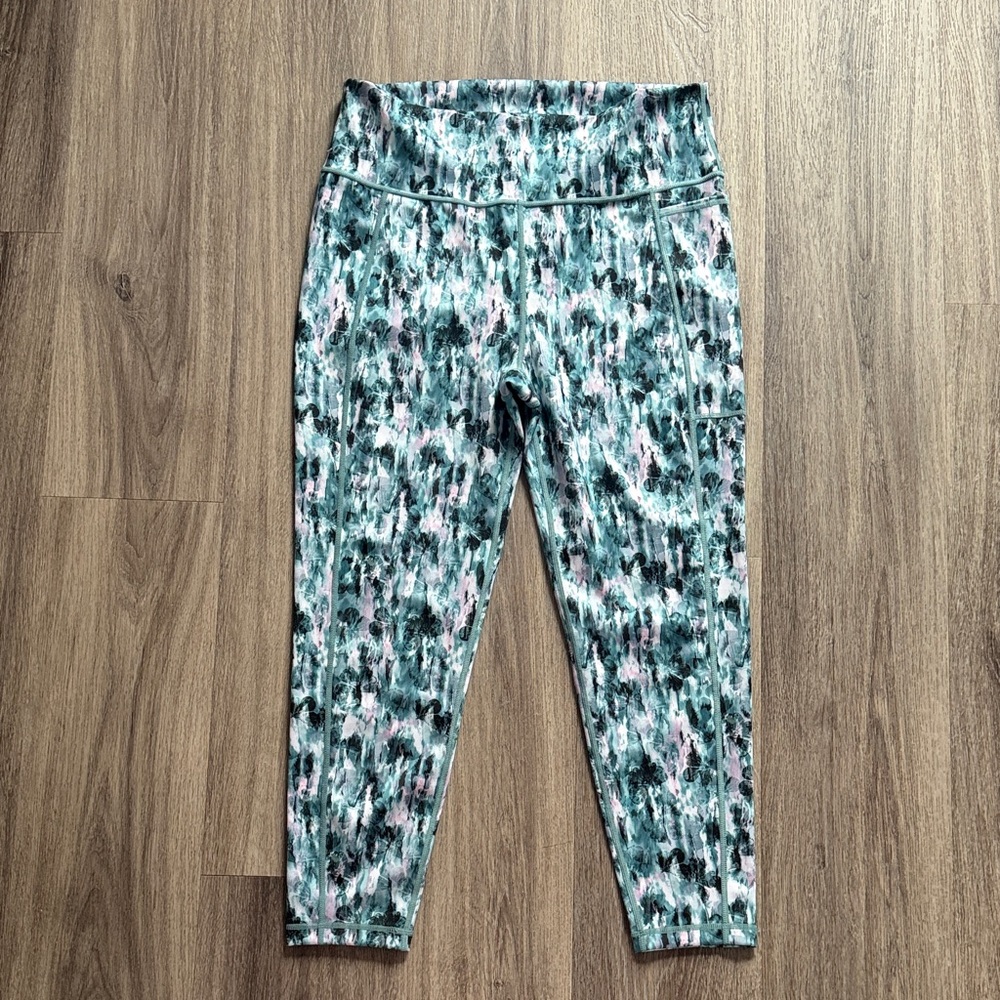 Sweaty Betty Super Sculpt Abstract Print Leggings Plus High rise Tights 25”